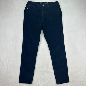 Seven7 Jeans Women's Sz 12 32x30 Blue Micro Corduroy Stretch Pants Slim Fit